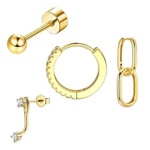 Roinaid 10 PCS Helix Piercings Gold Ohrringe Set Gold Ohrringe für Mehrere Ohrlöcher Geeignet für Tages Weihnachts Neujahrs Valentinstag und Hochzeitsgeschenke Roinaid 10 PCS Helix Piercings Gold Ohrringe Set Gold Ohrringe für Mehrere Ohrlöcher Geeignet für Tages Weihnachts Neujahrs Valentinstag und Hochzeitsgeschenke von Roinaid