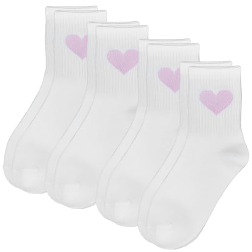 Roinaid 4 Paar Herz Socken Damen,Baumwolle Tennissocken Herzen,Tennissocken mit Motiv,Farbwechsel Sport Socken Damen,Einheitsgröße,Vielseitiger Stil Geeignet für Frauen und Mädchen Roinaid 4 Paar Herz Socken Damen,Baumwolle Tennissocken Herzen,Tennissocken mit Motiv,Farbwechsel Sport Socken Damen,Einheitsgröße,Vielseitiger Stil Geeignet für Frauen und Mädchen von Roinaid