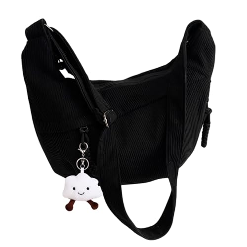 Umhängetasche Cord Crossbody Bag Damen Groß Halbmond Tasche Damen mit Verstellbarem Schultergurt Ist die Damen-Gürteltasche für die Tägliche Arbeit Auf Reisen Geeignet von Roinaid