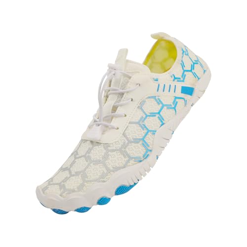 Rojeam Badeschuhe Damen Herren Strandschuhe Wasserschuhe Aqua Barfußschuhe Leicht Blau 39 EU von Rojeam