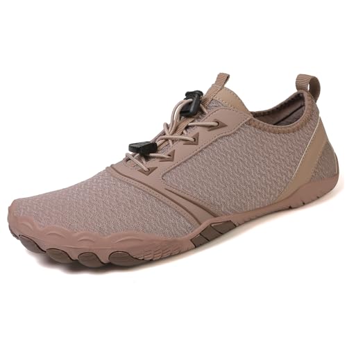 Rojeam Badeschuhe Damen Herren Strandschuhe Wasserschuhe Aqua Barfußschuhe Leicht Braun 37 EU von Rojeam