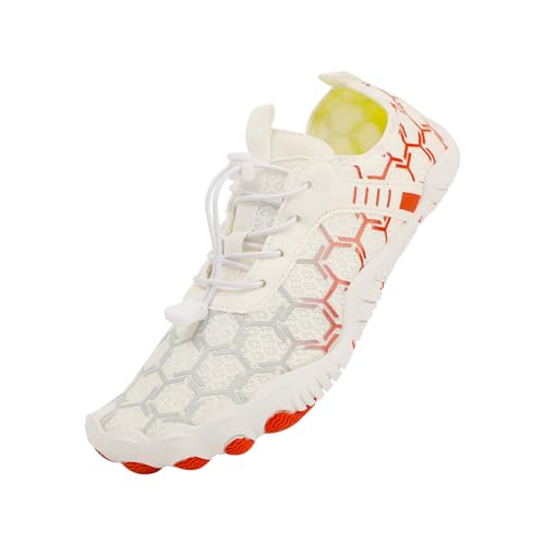 Rojeam Badeschuhe Damen Herren Strandschuhe Wasserschuhe Aqua Barfußschuhe Leicht Rot 40 EU von Rojeam