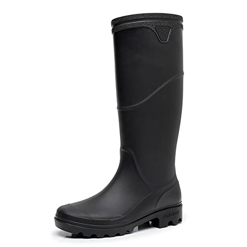 Rojeam Herren Gummistiefel Wasserdichter Sicherheitsstiefel Arbeitsstiefel Regenstiefel Gummi Stiefel Gartenschuhe Schnee Schlupfstiefel von Rojeam