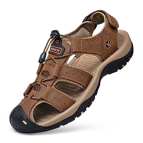 Rojeam Herren Sandalen Sommer Wandersandale Beach Sandalen Trekkingschuhe Sport Outdoor Wanderschuhe Trekkingsandalen von Rojeam