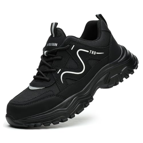 Rojeam Sicherheitsschuhe Damen Arbeitsschuhe mit Stahlkappe Stahlkappenschuhe Atmungsaktiv Weiß 40 EU von Rojeam