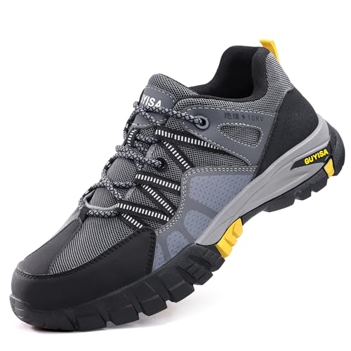 Rojeam Sicherheitsschuhe Damen Herren Arbeitsschuhe mit Stahlkappe Stahlkappenschuhe Atmungsaktiv Grau 38 EU von Rojeam