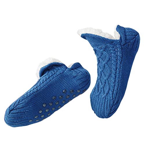 Rojeam Winter Socken Damen Herren Damen Kinder Hüttensocken Anti-Rutsch Strick Hausschuhe Haussocken Warm Dicke Pantoffel Socken 1 Paar von Rojeam