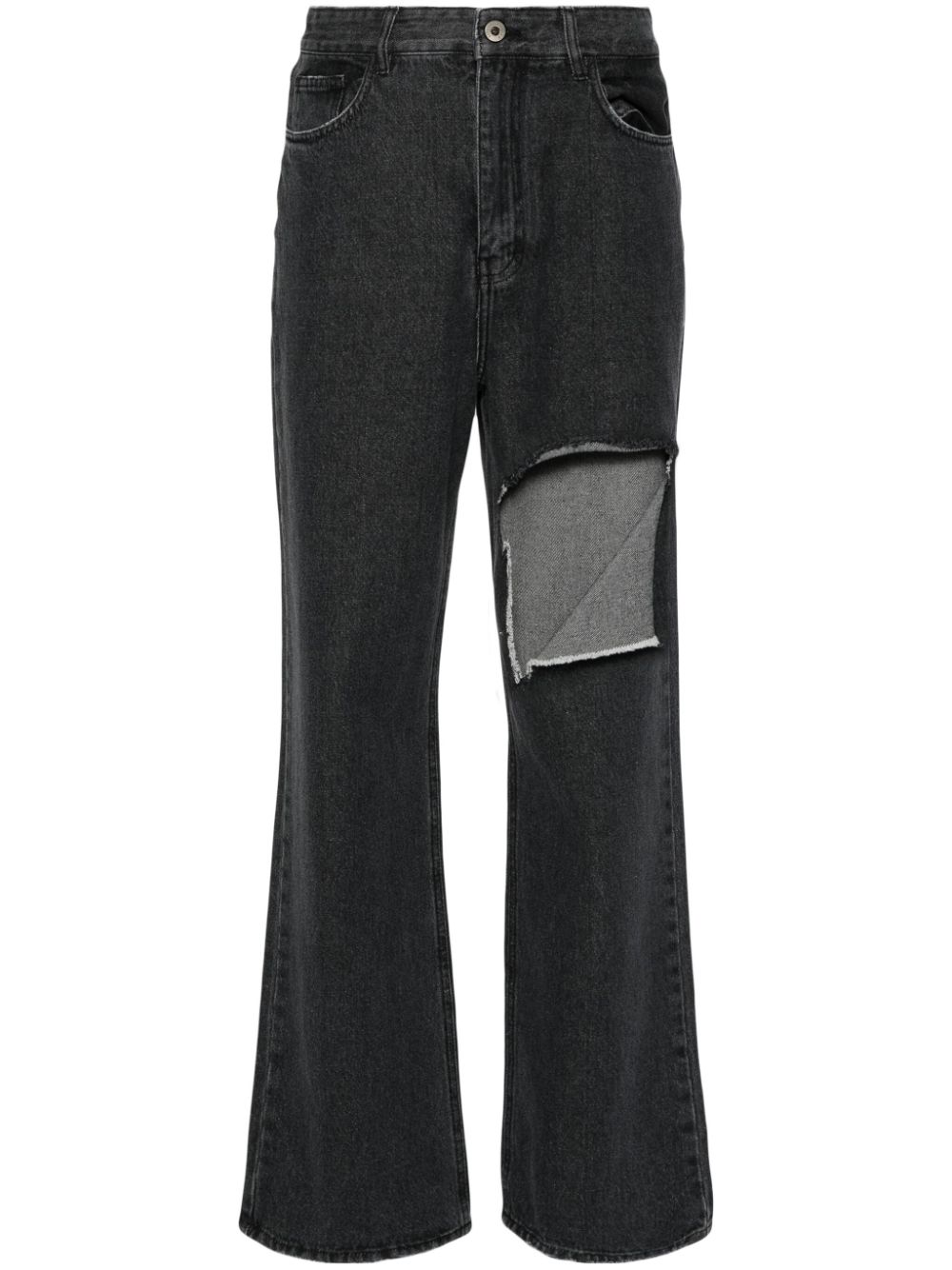 Rokh Weite High-Rise-Jeans - Schwarz von Rokh