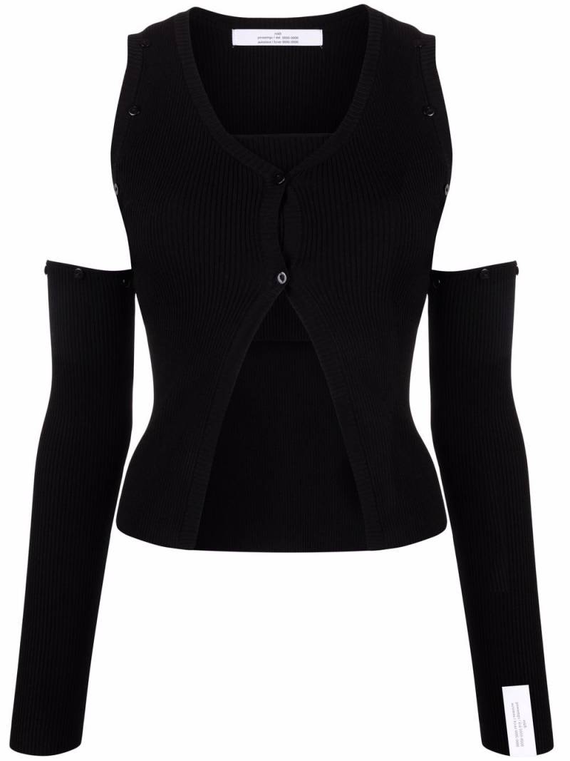 Rokh Cardigan mit Cut-Outs - Schwarz von Rokh