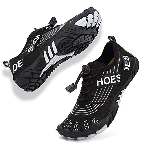 Rokiemen Kinder Badeschuhe Aquaschuhe Jungen Mädchen Schnell Trocknend Wasserschuhe Pool Trandschuhe Outdoor Sport Sandalen Schwarz 27 EU von Rokiemen