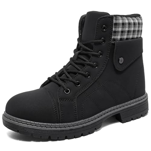 Rokiemen Winterschuhe Damen Winterstiefel Warme Stiefeletten Mädchen Outdoor Rutschfeste Arbeitsschuhe Trekking Wanderschuhe Schwarz EU41 von Rokiemen