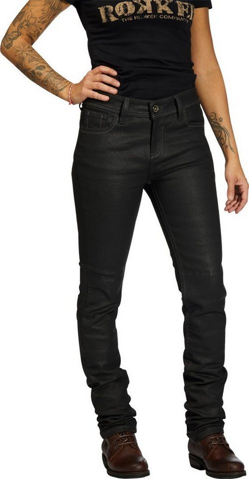 Rokker Motorradhose tech Damen Motorrad Jeans abriebfest von Rokker