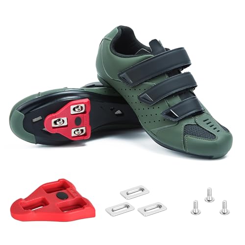 Herren Peloton Fahrradschuhe - 2 & 3 Bolt Look Delta Cleat Spin Bike Schuhe - Kompatibel mit SPD Clips - Perfekt für Indoor & Outdoor Rennrad Grün Größe 11.5 Herren Peloton Fahrradschuhe - 2 & 3 Bolt Look Delta Cleat Spin Bike Schuhe - Kompatibel mit SPD Clips - Perfekt für Indoor & Outdoor Rennrad Grün Größe 11.5 von Roknemo