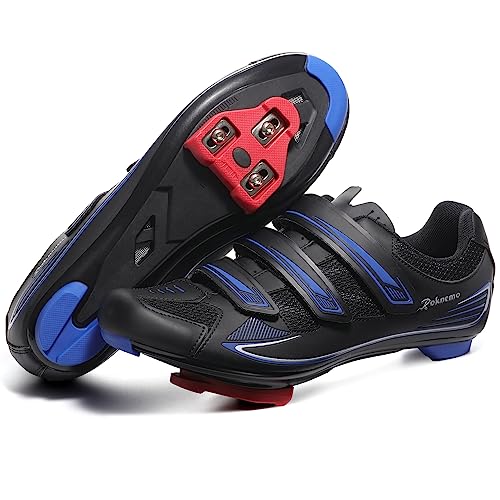 Peloton-Fahrradschuhe für Herren – 2 & 3 Bolzen Cleat Spin Fahrradschuhe – kompatibel mit Peloton Shimano SPD Clips – für Herren und Damen – für drinnen und draußen – Blau 13 von Roknemo