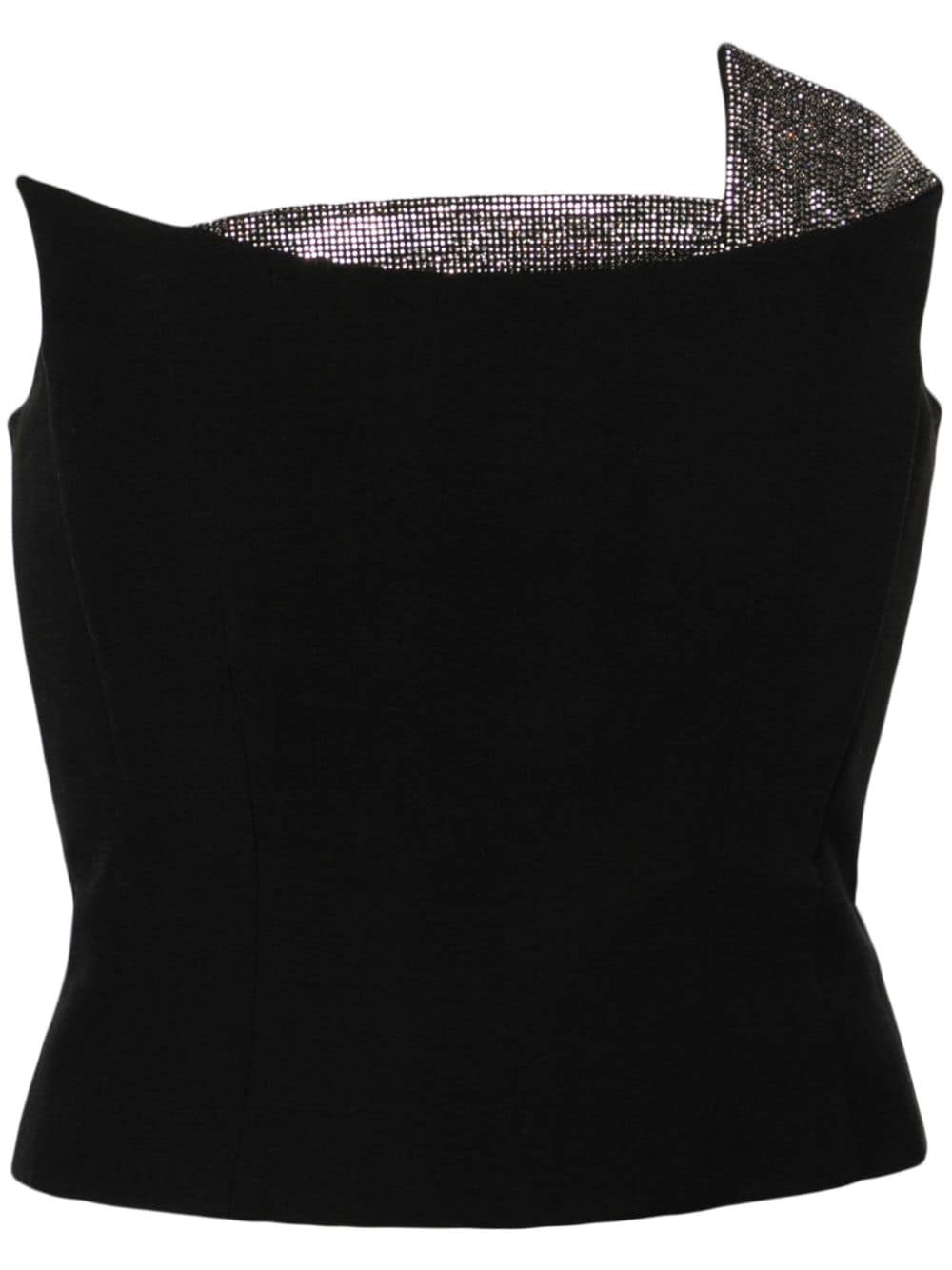 Roland Mouret Bikinioberteil mit Strass - Schwarz von Roland Mouret