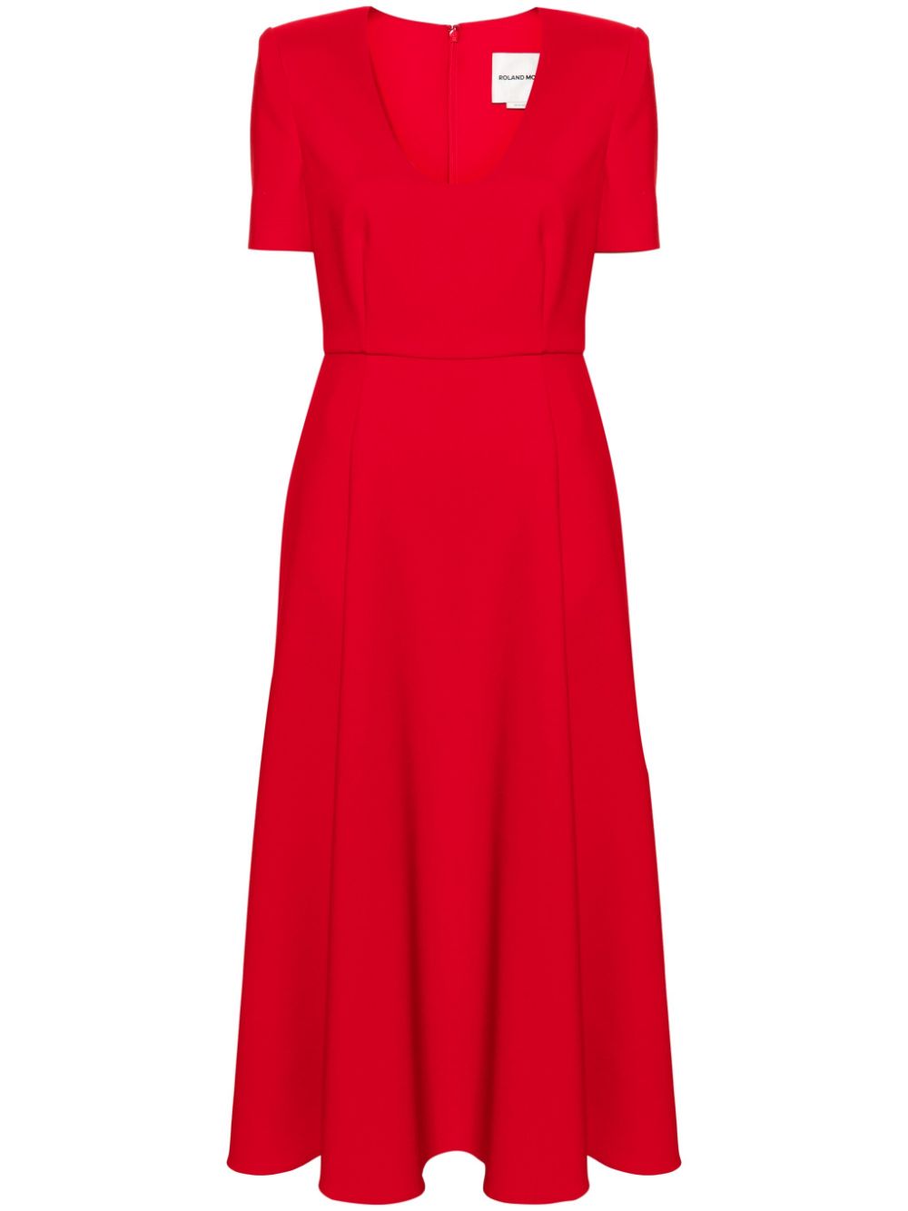 Roland Mouret Krepp-Midikleid in A-Linie - Rot von Roland Mouret