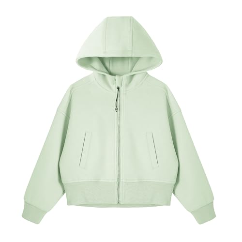 Rolanko Kapuzenpullover für Mädchen mit Reißverschluss, Gemütliche Langarm-Kapuzenjacke Lässiges Sweatshirt-Oberteil mit Taschen für Teenager, Grün, 11-12Jahre/160 Rolanko Kapuzenpullover für Mädchen mit Reißverschluss, Gemütliche Langarm-Kapuzenjacke Lässiges Sweatshirt-Oberteil mit Taschen für Teenager, Grün, 11-12Jahre/160 von Rolanko