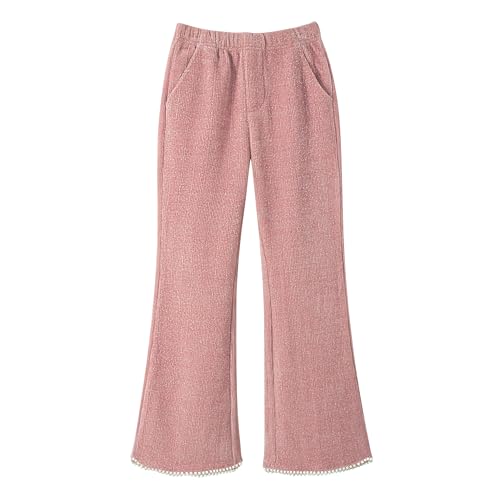 Rolanko Mädchen Schlaghosen, Elastische Taille Glänzende Gerippte Samt Bootcut Schlaghosen Leggings mit Perlen Kinder Warme Jogginghosen mit Taschen, Rosa, Größe: 11-12 Jahre/ 160 Rolanko Mädchen Schlaghosen, Elastische Taille Glänzende Gerippte Samt Bootcut Schlaghosen Leggings mit Perlen Kinder Warme Jogginghosen mit Taschen, Rosa, Größe: 11-12 Jahre/ 160 von Rolanko
