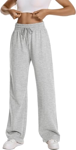 Rolcoassuns Damen High Waisted Kordelzug Sweatpants Straight Leg Pants von Rolcoassuns