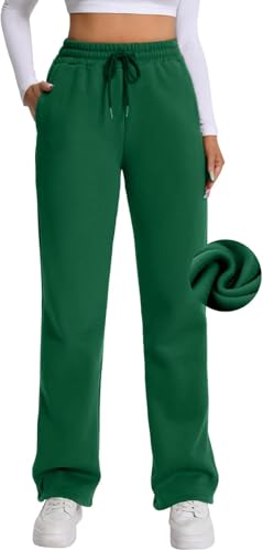 Rolcoassuns Damen Jogginghose mit Fleece Futter, Winter Jogginghose mit Thermo Fleece Futter und Taschen Warmer Dicker Trainingsanzug für Freizeit, Fitnessstudio und Joggen von Rolcoassuns