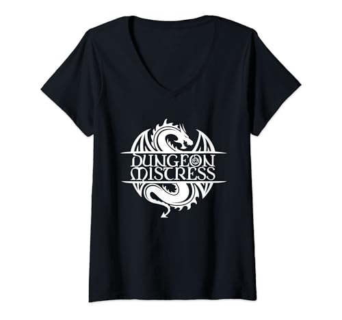 Damen Dungeon Mistress T-Shirt mit V-Ausschnitt Damen Dungeon Mistress T-Shirt mit V-Ausschnitt von Role Playing Gamers