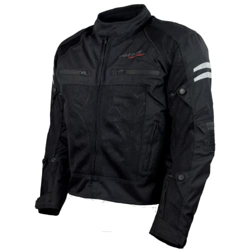 Roleff Motorradjacke RO613 Mesh Herren Sommerjacke mit Belüftung & Klimamembrane – Atmungsaktiv, Leicht, Größen S bis 7XL, auch in großen Größen von Roleff