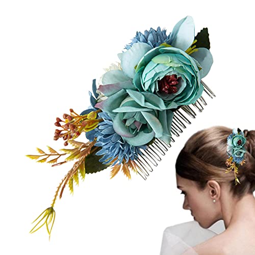 Hochzeitskamm,Hochzeit Haarblumen | Brautkopfschmuck Haarnadeln Haarspangen Dutt Chignon Haarschmuck für Frauen Blumenmädchen Bräute Rolempon von Rolempon