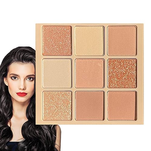 Lidschattenpalette Neutral,9 Farben Beauty Augen-Make-up-Set - Mischbare helle Make-up-Palette – Pigment-Lidschatten-Make-up-Palette – wasserfester Lidschatten Rolempon von Rolempon