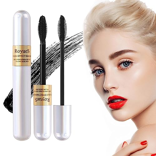 Mascara wasserfest,Wasserfeste Wimperntusche mit Doppeleffekt, verlängernd, Schwarz | Mascara Liquid Lash Extensions, Mascara-Volumen zum Heben, Locken und Vervielfachen Rolempon von Rolempon