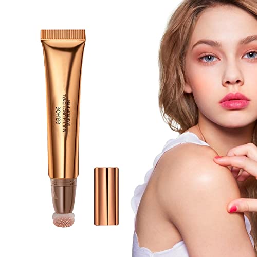 Textmarkerstift | Multifunktionaler Bronzer-Stift,Highlighter Makeup Brightening Shadow Keep Clean Fresh für Lidschatten Rouge Lipgloss Cheek Lip Rolempon von Rolempon