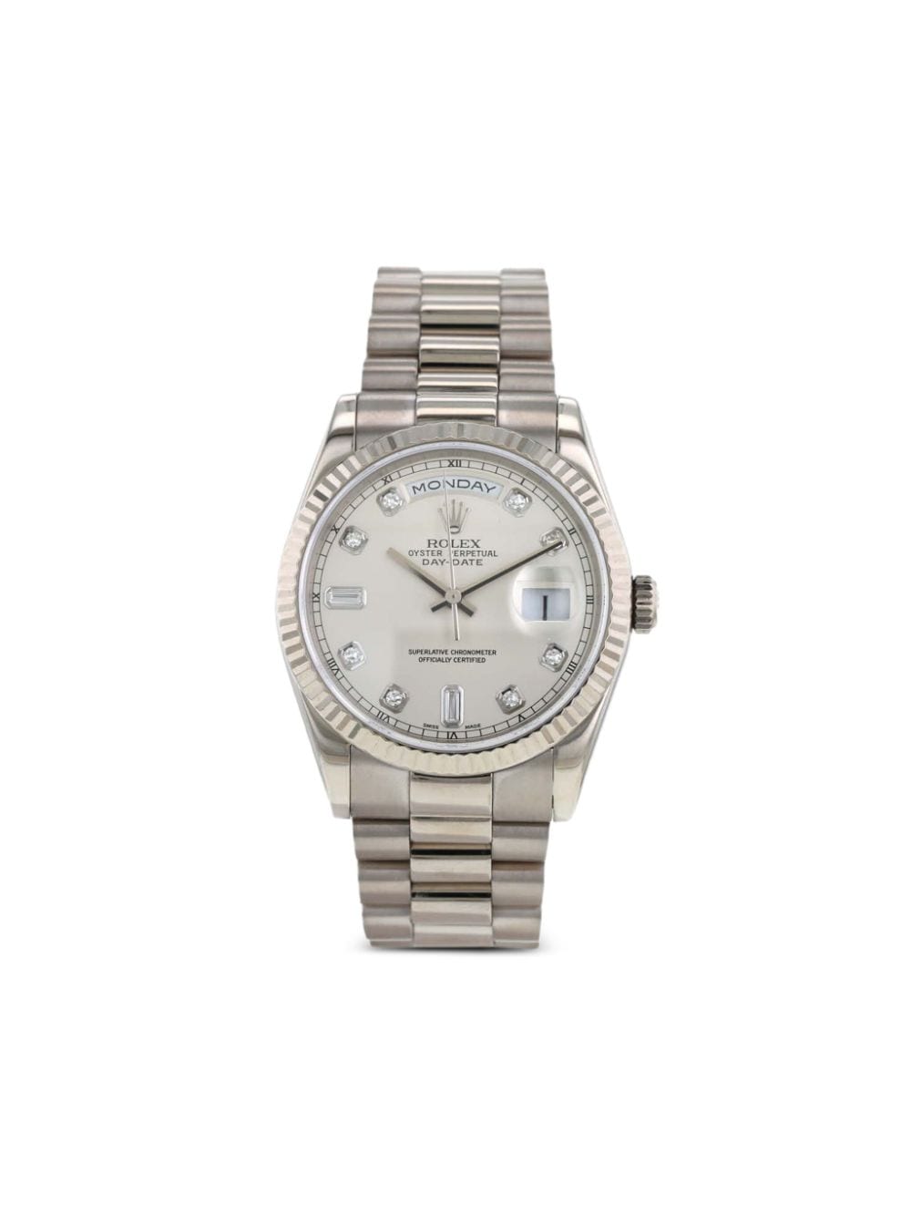 Rolex 2002 pre-owned Day-Date 36mm - Silber von Rolex