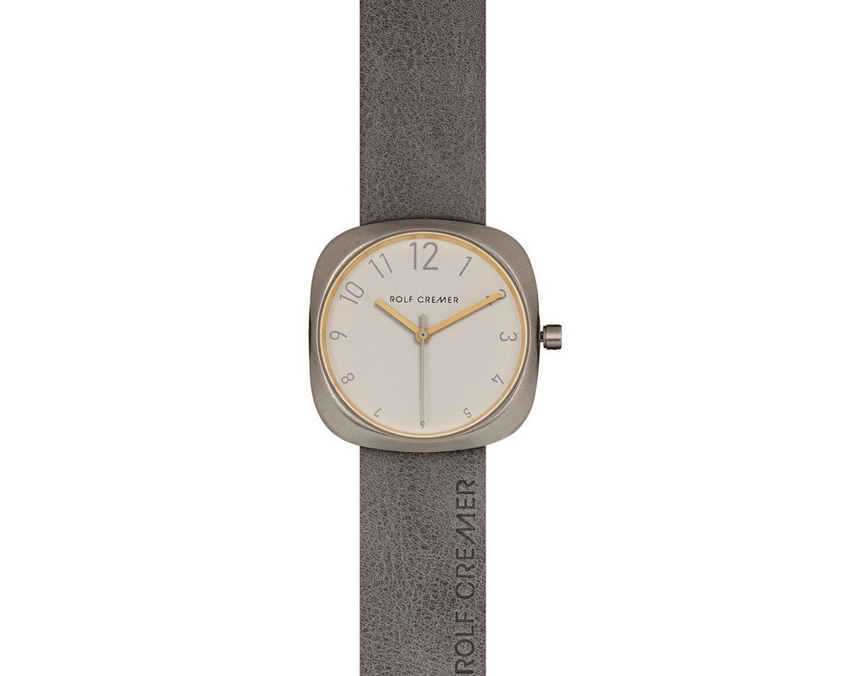 Rolf Cremer Quarzuhr Rolf Cremer Uhr Moment II 508101 Lederband, Edelstahl, grau, (1-tlg) von Rolf Cremer