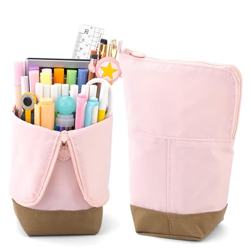 Rolin Roly Mäppchen EversionName Etui Stifte Stiftehalter Pencil Case Große Kapazität Nylon Briefpapier Pouch Kosmetiktasche Mädchen Teenager (Rosa) von Rolin Roly