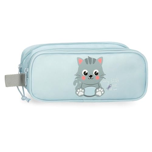 Roll Road Happy Pets Doppel-Federmäppchen, Mehrfarbig, 23 x 9 x 7 cm, Polyester von Roll Road