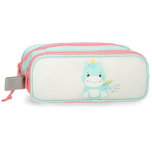 Roll Road Happy Pets Doppel-Federmäppchen, Mehrfarbig, 23 x 9 x 7 cm, Polyester von Roll Road