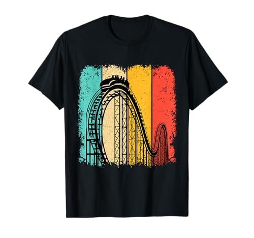 Vintage Achterbahn Retro Freizeitpark Herren Damen Kinder T-Shirt von Roller Coaster Lover Retro Amusement Park Apparel