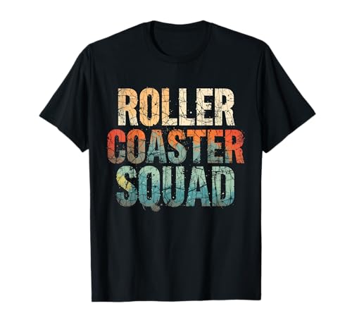 Vintage Achterbahn Squad Freizeitpark Herren Damen Kinder T-Shirt von Roller Coaster Lover Retro Amusement Park Apparel