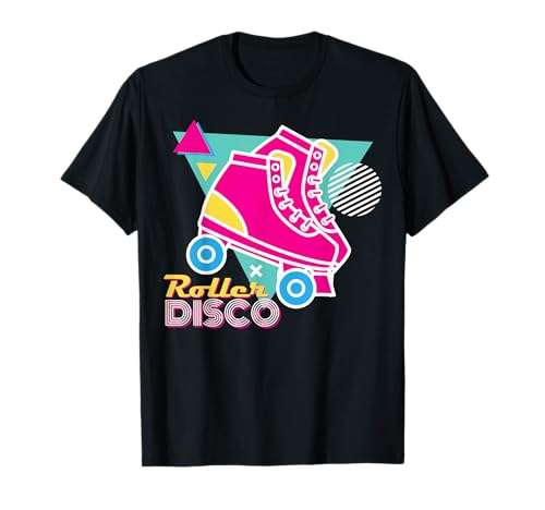 70er 80er Roller Disco Shirt Kostüm Outfit Party Herren Frauen T-Shirt von Roller Disco Shirt Costume Outfit