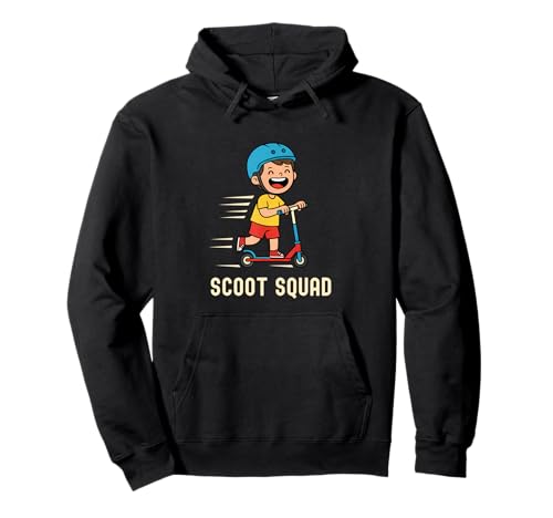 Scoot Squad Cooler Kids Scooter Spaß Crew Action Kinder Pullover Hoodie von Roller Scooter Vibes Fun Abenteuer Style Design