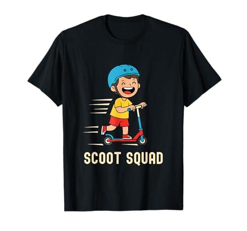 Scoot Squad Cooler Kids Scooter Spaß Crew Action Kinder T-Shirt von Roller Scooter Vibes Fun Abenteuer Style Design