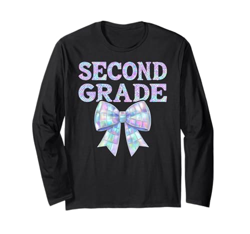 Coquette Bow 2nd Grade I'm Ready for Second Grade Girl Kids Langarmshirt Coquette Bow 2nd Grade I'm Ready for Second Grade Girl Kids Langarmshirt von Rollin Into 2nd Grade Girly Back to School 1st Day