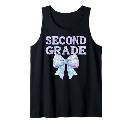 Coquette Bow 2nd Grade I'm Ready for Second Grade Girl Kids Tank Top Coquette Bow 2nd Grade I'm Ready for Second Grade Girl Kids Tank Top von Rollin Into 2nd Grade Girly Back to School 1st Day