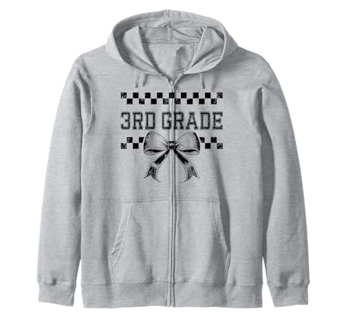 Coquette Bow 3rd Grade I'm Ready for Third Grade Girl Kids Kapuzenjacke von Rollin Into 3rd Grade Girly Back to School 1st Day