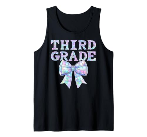 Coquette Bow 3rd Grade I'm Ready for Third Grade Girl Kids Tank Top Coquette Bow 3rd Grade I'm Ready for Third Grade Girl Kids Tank Top von Rollin Into 3rd Grade Girly Back to School 1st Day