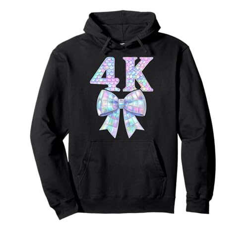 Coquette Bow 4K I'm Ready for 4K Girl Kid Preppy Girly PreK4 Pullover Hoodie von Rollin Into 4K First Day of PK4 Pre Kindergarten 4