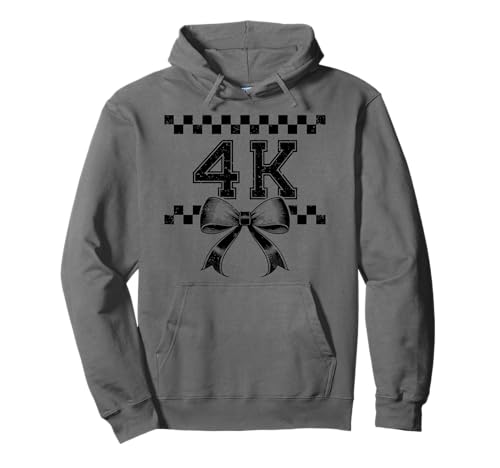 Coquette Bow 4K I'm Ready for 4K Girl Kid Preppy Girly PreK4 Pullover Hoodie von Rollin Into 4K First Day of PK4 Pre Kindergarten 4