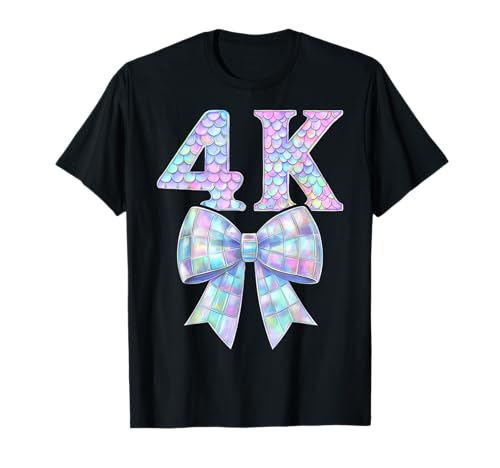 Coquette Bow 4K I'm Ready for 4K Girl Kid Preppy Girly PreK4 T-Shirt von Rollin Into 4K First Day of PK4 Pre Kindergarten 4