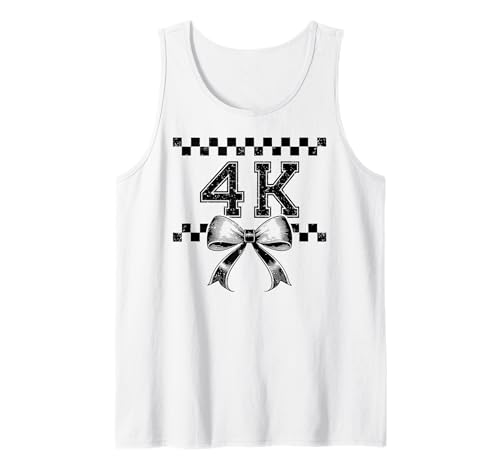 Coquette Bow 4K I'm Ready for 4K Girl Kid Preppy Girly PreK4 Tank Top von Rollin Into 4K First Day of PK4 Pre Kindergarten 4