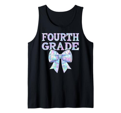 Coquette Bow 4th Grade I'm Ready for Fourth Grade Girl Kids Tank Top Coquette Bow 4th Grade I'm Ready for Fourth Grade Girl Kids Tank Top von Rollin Into 4th Grade Girly Back to School 1st Day