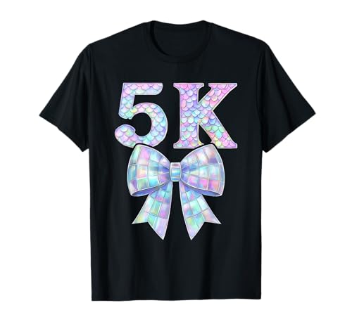 Coquette Bow 5K I'm Ready for 5K Girl Kid Preppy Girly PreK5 T-Shirt von Rollin Into 5K 1st Day of Pre K 5 Pre Kindergarten